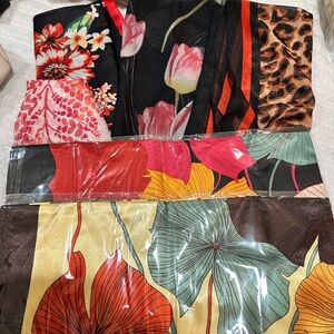 Colorful Floral and Animal Print Scarves